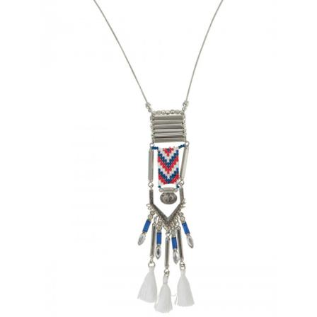 Pieces, Lea Necklace Blauw, Dames, Maat:ONE Size
