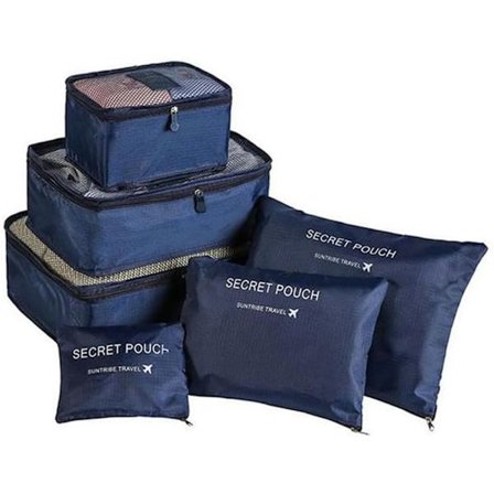 6-osainen matkalaukkusetti – Vedenpitävä matkatavaroiden järjestäjä, pakkausjärjestäjä