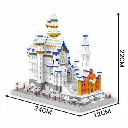 Capitol Building Modell Mikro Mini Byggklossar Leksaker – Heminredningsdisplay, Enkel Montering, Pedagogisk Leksak, Julklapp till Barn Neuschwanstein