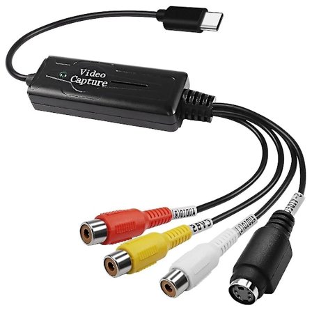 RCA AV til USB C Konverter Videoopptakskort Adapter 1 Kanal AV NTSC PAL Video S Video/Kompositt til USB Konverter-XinHan