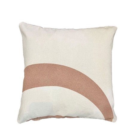 Dekorativ pude 45x45cm bomuld-polyester beige