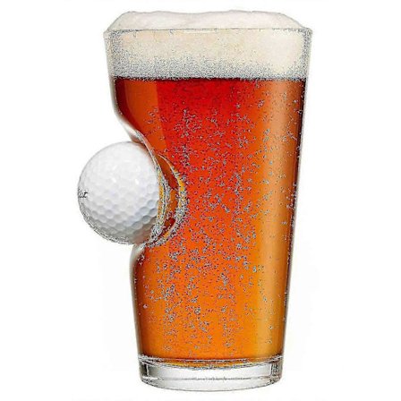 Pintglass med golfball - 47 cl - Glass for kaffe, te, melk, drikkevarer, vin GWV