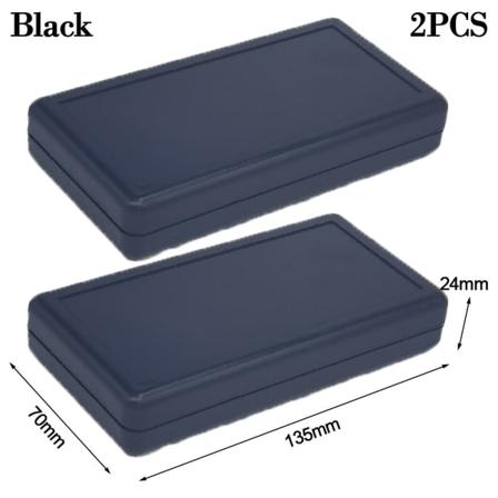 1/2 st Elektronisk projektlåda Vattentät cover Projekt SVART Black 2pcs-2pcs