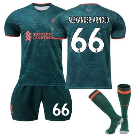 22-23 Liverpool 2 Borta Grön nr 11 Salah tröja 66 Arnold 4 Van Dijk Fotbollssats nr 66 ALEXANDER-ARNOLD- Perfet NO.66 ALEXANDER-ARNOLD 2XL