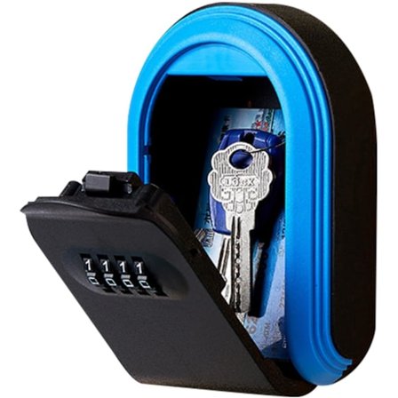 Avaimen säilytyslokero ulkokäyttöön - 4-numeroinen koodilukko seinäasennukseen, säänkestävä ABS-avainsäilytys kotiin/huoneistoon/autotalliin