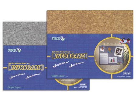 Anslagstavla, kork, självhäftande, ett lager, 460 x 580 mm, Brun - Lyreco - Kontorsmöbler och inredning - Tavlor ställ och ramar - Anslagstavlor