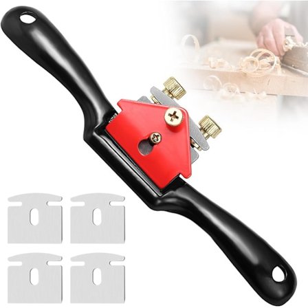 Justerbar Sponhøvel for Trearbeid, Håndhøvel med 4 Ekstra Blader