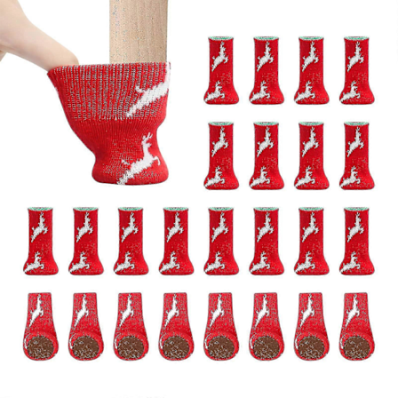 Paket med 24 Möbelbensstrumpor Stickade Stolsbenskydd Stolsbensstrumpor Elastiska för 1 till 2 tum i diameter, - Quan db