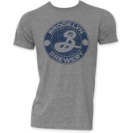 Brooklyn Brewery mäns grå cirkellogotyp T-shirt