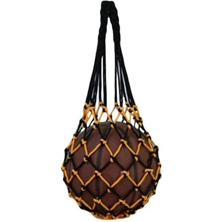 Basketballnettveske Basketballveske Fotballnettveske Basketballveske Studenttreningsoppbevaringsveske Bærbar ballveske for barn Black Yellow