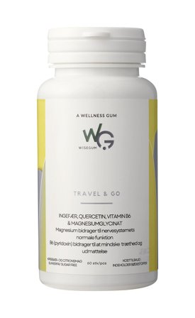 WiseGum Travel & Go 60 stk, Helse & Madvarer, B-vitamin, B6 Vitamin