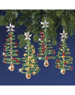 Bastelkit Tannenbaumschmuck Tanne 4-er Pack