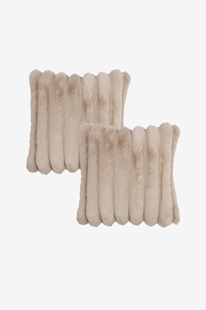 Redlunds - Brooklyn fodral 50x50 2-pakning - Beige - Pynteputer & putetrekk - 50X50 - Fra Homeroom