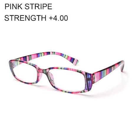 Læsebriller Presbyopic Eyewear Retro Stel PINK STRIPE +400