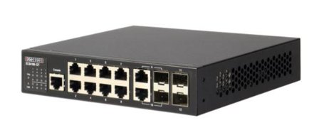 EDGE-CORE Switch L2+ 8 x GE + 2CG + 2 100/1000 SFP, fan-less, ECS4100-12T