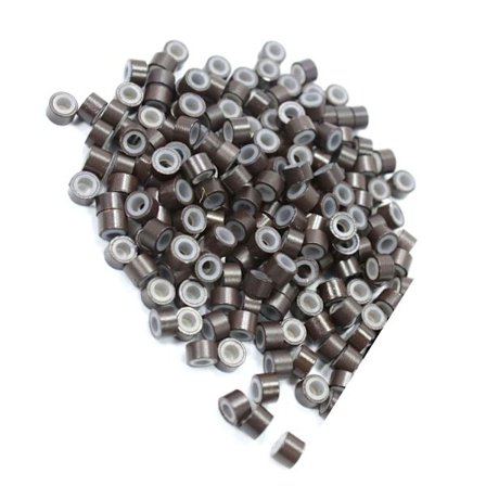 500 stk. Mini Hårforlengelsesperler Silikonforede Tilbehør for Sikker Styling