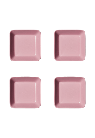 Iittala Teema fat 12x12 cm ros 4-pack Mattallrikar Rosa