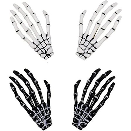 Skeletthänder Benhårsklämmor Klor Skallehand Barrette Punk Horror Hårklämma Hårnål Halloween Hårtillbehör för Kvinnor Flickor