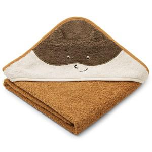 Liewood Superhero/Golden Caramel Albert Hooded Towel One Size - Textile - One size - Beige