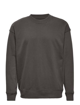 V-Vintage Soft Dropped Shoulder Crew Black GAP