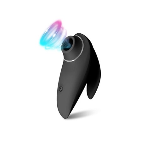 Kraftig Suge Vibrator, Brystvorte Klitoris Vakuum Stimulator, Kvindelig Masturbator (Sort)