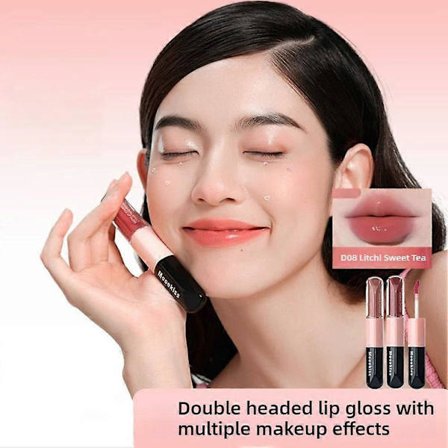 Speil Lip Glaze Dobbelthodet Lipgloss Kosmetisk Sminke Varig Speil