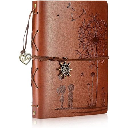 Fotoalbum Stort Scrapbooking Album Maskros Läder Vintage Familj Ph