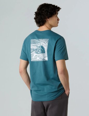The North Face M Ss Box Nse Celebration Tee - Blue - XL