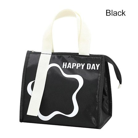 Isolerad Thermal Bag Kylväska Lunchväska SVART - spot sales