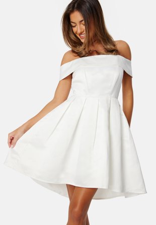 Bubbleroom Occasion - Off Shoulder short Dress - White - Kläder