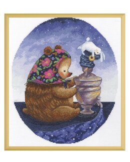 Stickpackung Bild Samovar