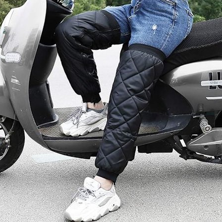 Ekstra lange vinterquiltede benvarmere til udendørs brug - tykke termiske benvarmere med lynlås