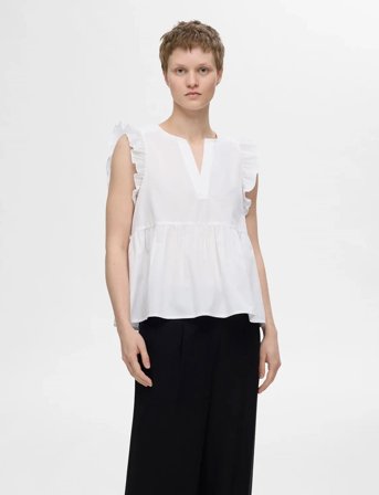 Selected Slfblair-Ida Sl Top Noos - White - 40