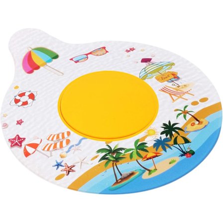 Badkarspropp, Silikon Badkarspropp, Universal Badkarspropp, Vacker Korallrev Illustration, Present till Barn (Vit)