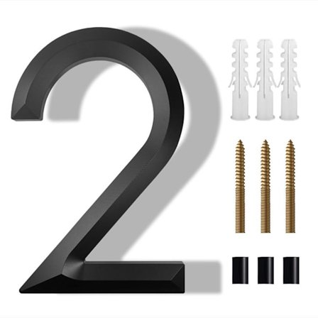 8" flytende husnummer Moderne husnummer 2 2