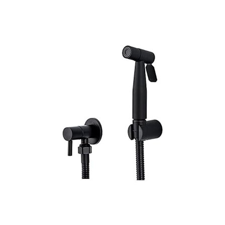 Dusjhode Svart Bidet Baderom Håndholdt Dusj Bidet Toalett Sprøyte Hygienisk Bidet Dusj Høyt Trykk Veggmontert Kran Økonomisk Men Robust