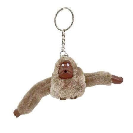 Orangutang Nyckelring Tecknad Plysch Pälsig Tredimensionell Realistisk Look Födelsedagspresent Mjuk Söt Gir [DB] Tan