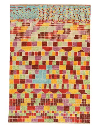 Berber Colourful Vloerkleed Handgeknoopt 162X236 Donkerrood/Oranje Afghanistan