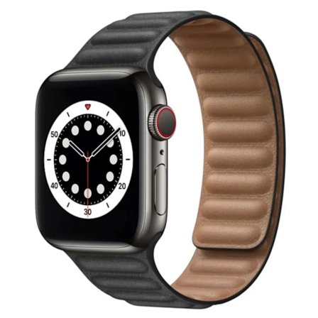 Læderarmbånd - Elegant & Holdbart Til Apple Watch 38mm/40mm/41mm - Sort