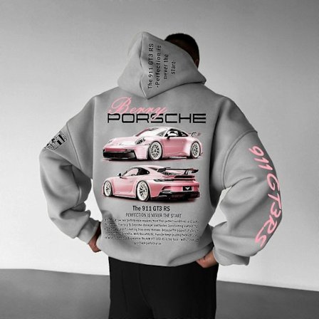 Porsche 911 Huppari Auto Print Hupparit Unisex-WELLNGS tyyli 5