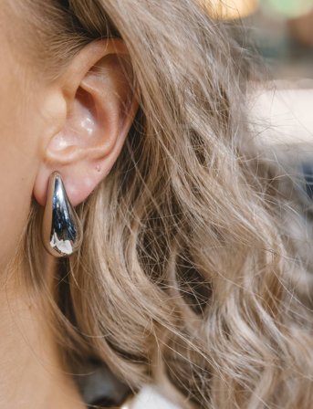 By Jolima Drop Earring - Silver - ONE SIZE