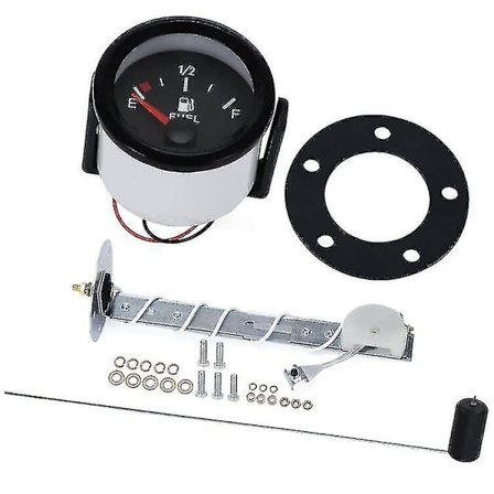 Universal brændstofniveau måler W/ senderenhed sensor 12v 240-33ohm 2-1/16" 52mm E-1/2-f pegepind LED baggrundsbelysning brændstoftank måler til auto 