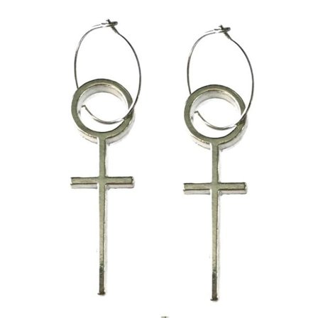 Earrings - Creoles - Female Symbol - Oversize