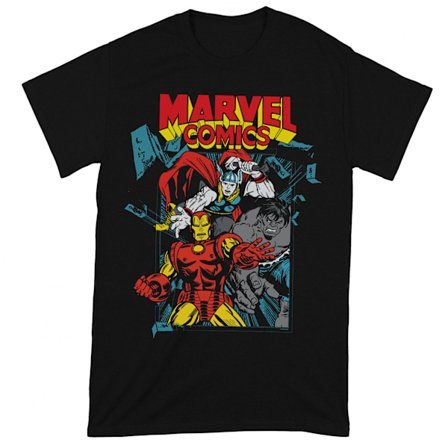 Marvel Comics Unisex Vuxen T-shirt L Svart/Röd/Gul
