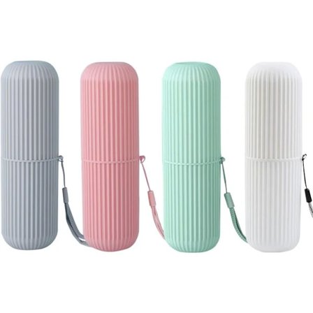 Tandbørsteholder til rejser, tandbørsteetui til børn, bærbar tandbørsteæske, tandbørstehovedbeskytter, rejse-skyllekop, multifunktionel 