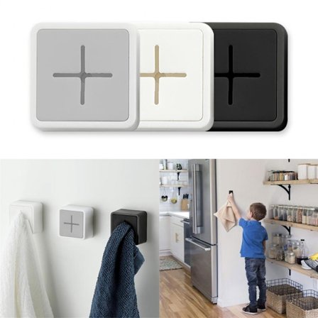 3 stk selvklebende håndkleholder veggmontert bad