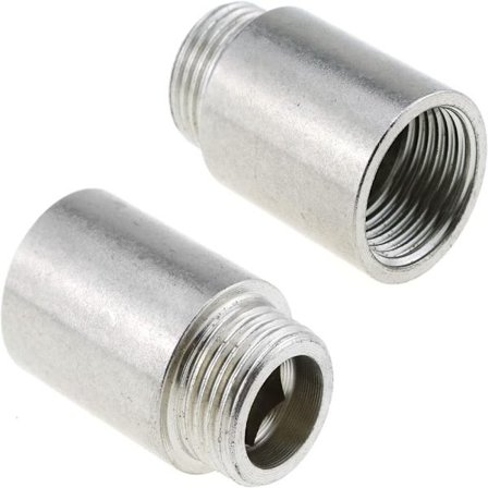 2 STK forlengelsesrør skjøteledningsslangeadaptere Kompresjonskobling