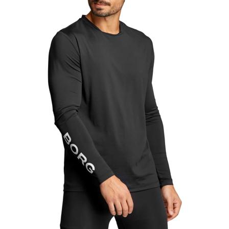 Björn Borg Men's Borg Long Sleeve T-Shirt Men long-sleeved training tops Black L