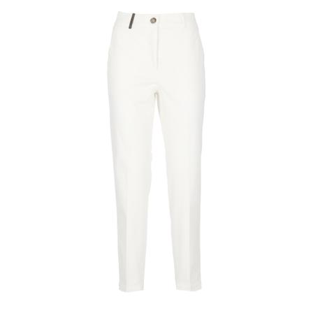 Peserico, Trousers Wit, Dames, Maat:S