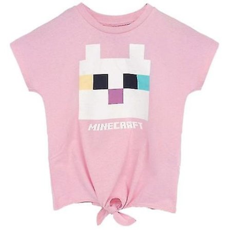 Minecraft Piger Kat T-shirt med snoet knude foran